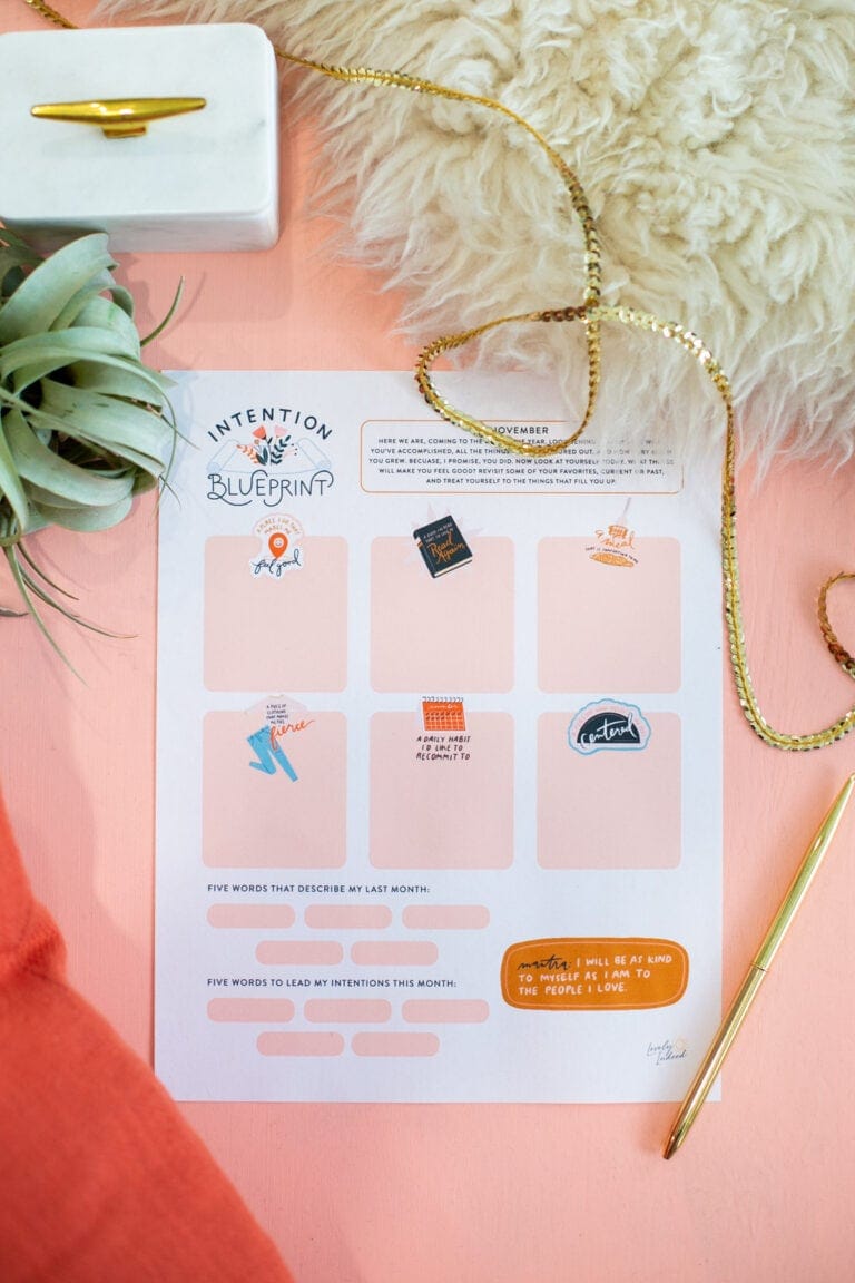 november intention blueprint