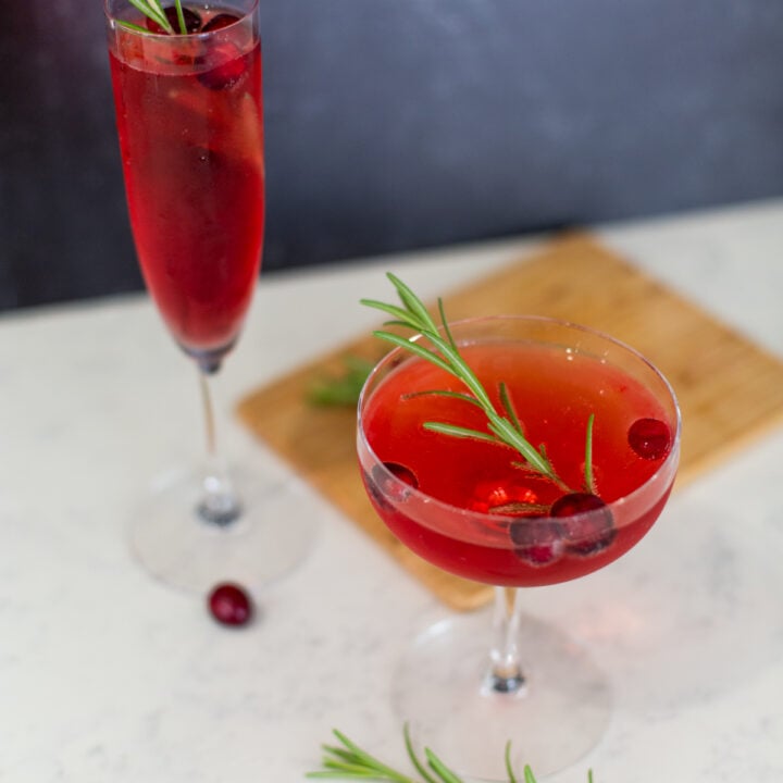 poinsettia holiday cocktail