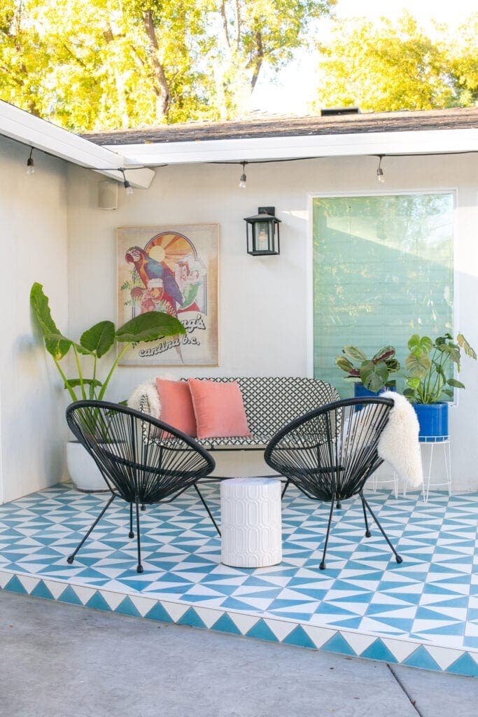 outdoor tile patio