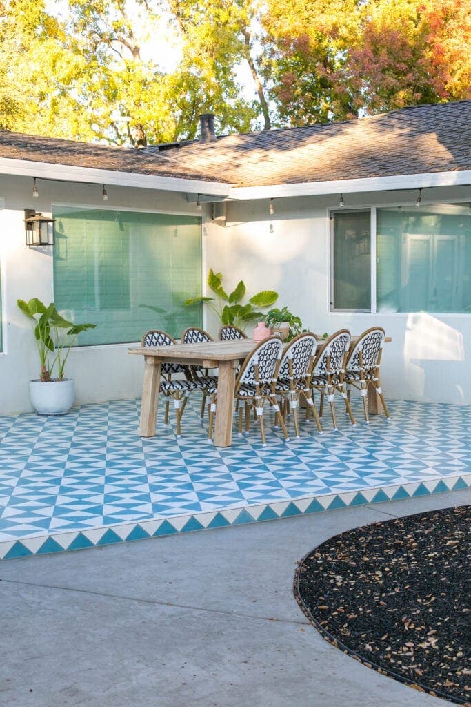 outdoor tile patio