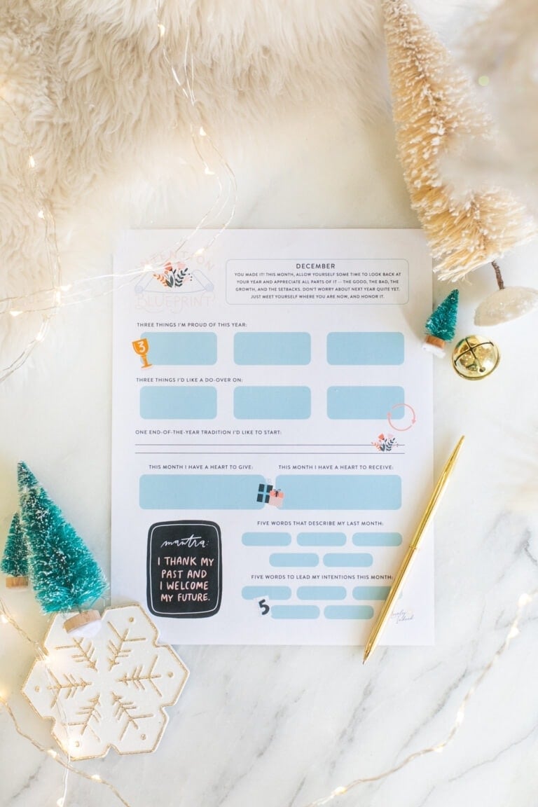 december intention blueprint
