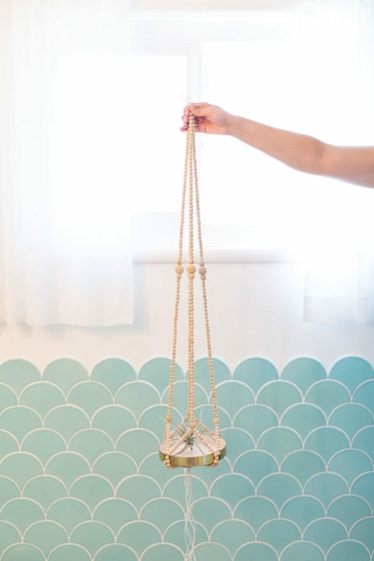 how to make a beaded plant hanger