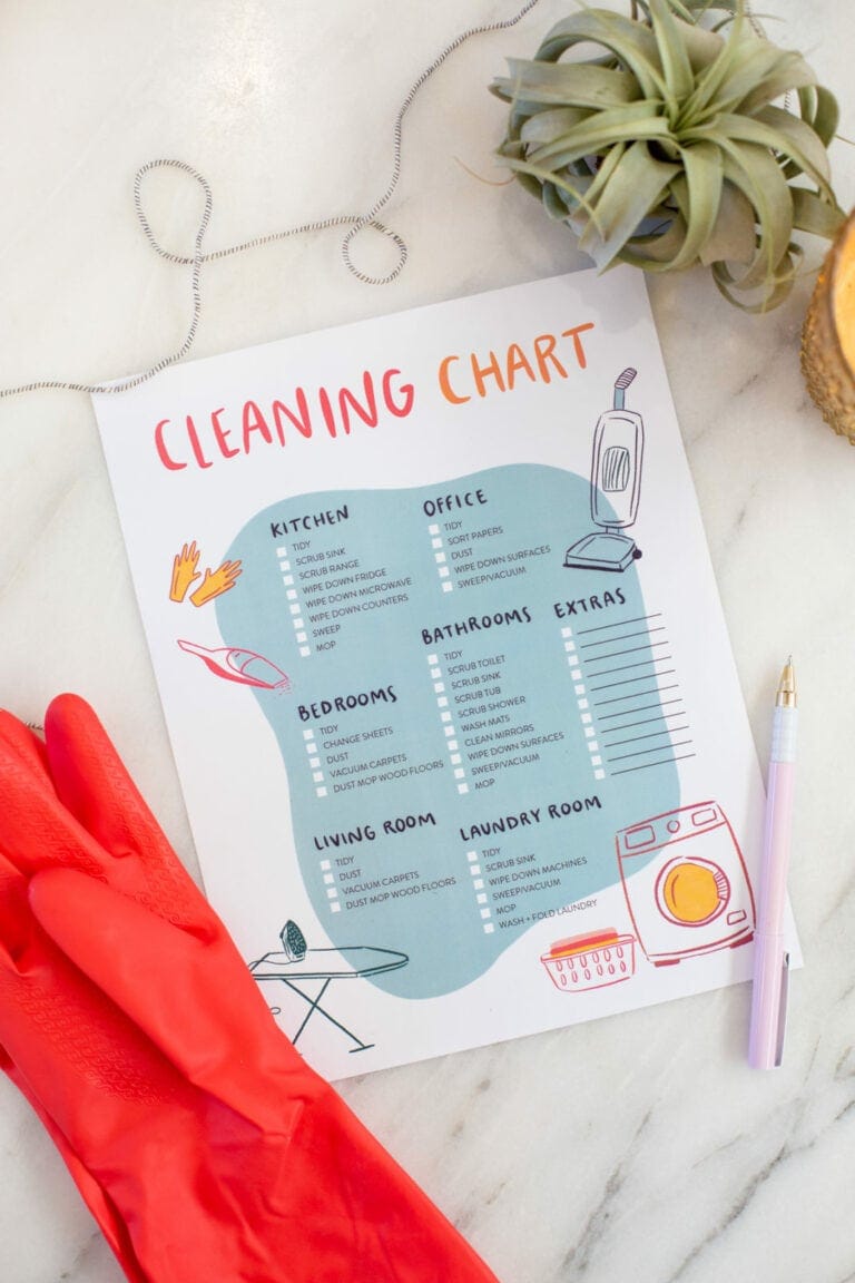 House cleaning schedule
