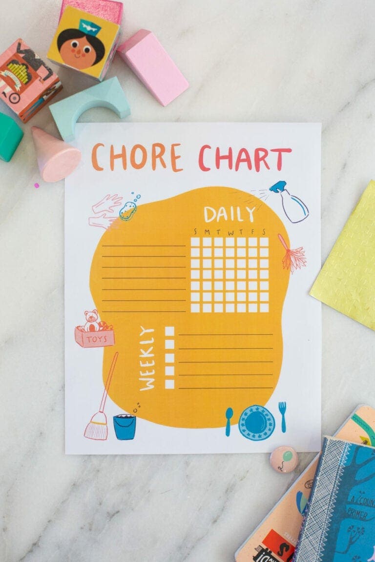 Chore Chart Printable for Kids