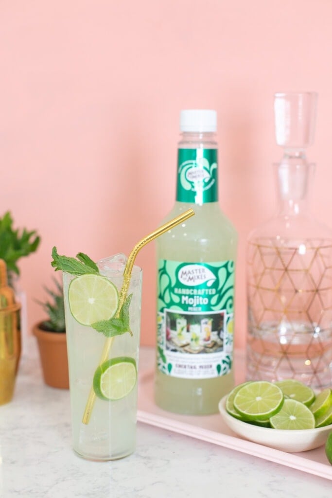 mojito with mixer ingredients