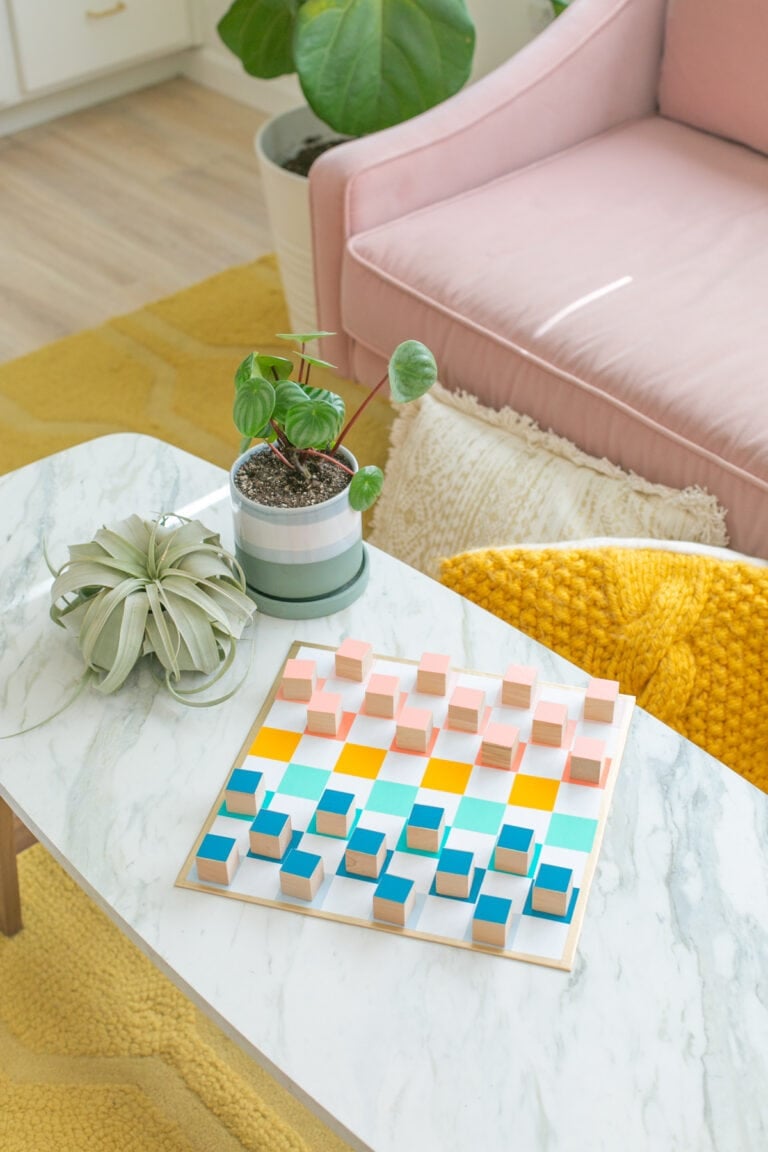 DIY checkers and chess set