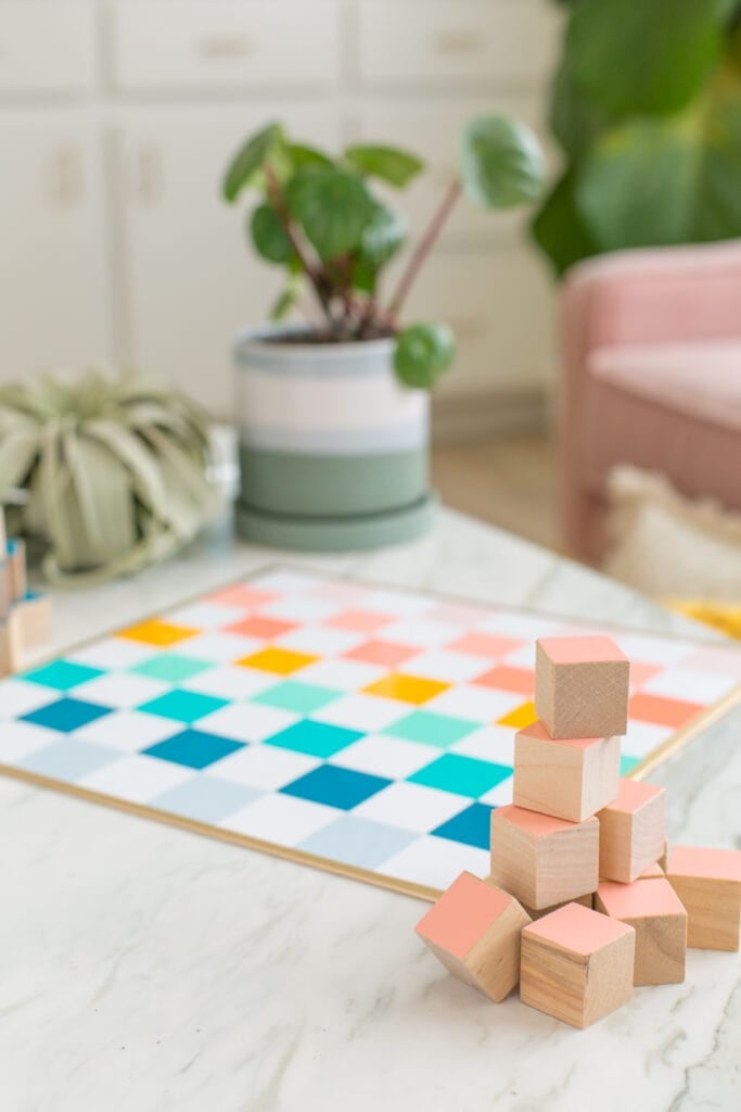DIY checkers and chess set