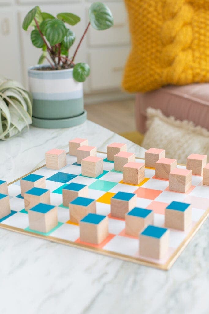 DIY checkers and chess set