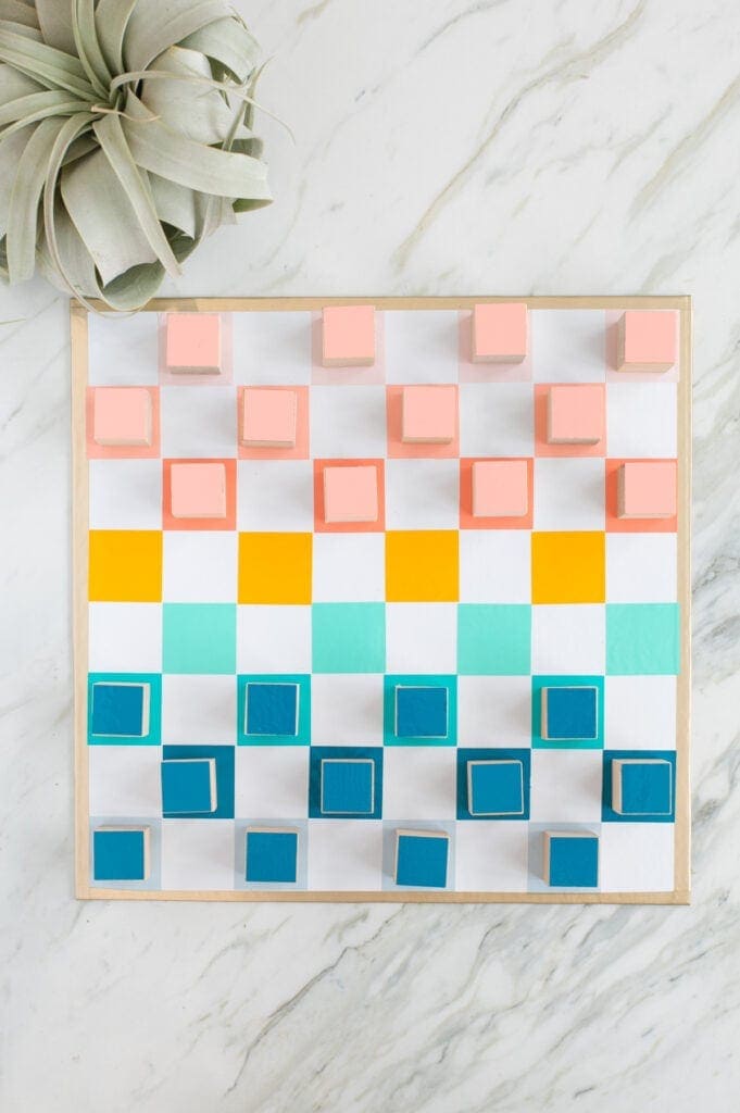 DIY checkers and chess set