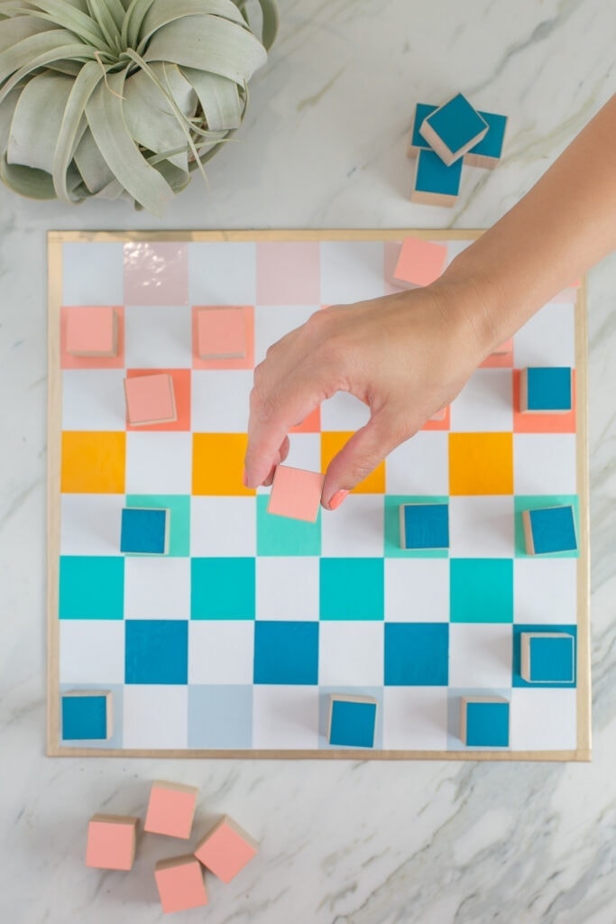 DIY checkers and chess set
