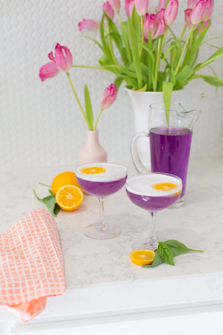 Butterfly Gin Fizz Cocktail