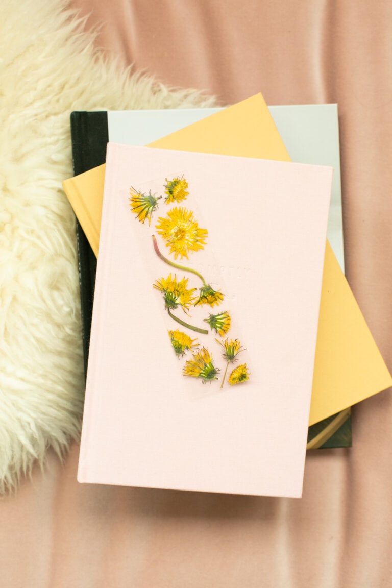How to make bookmarks with pressed flowers