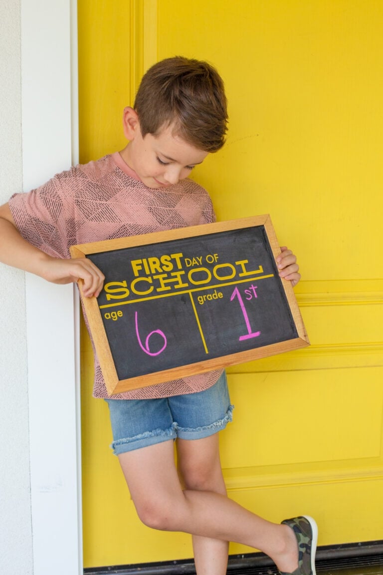 first day of school sign