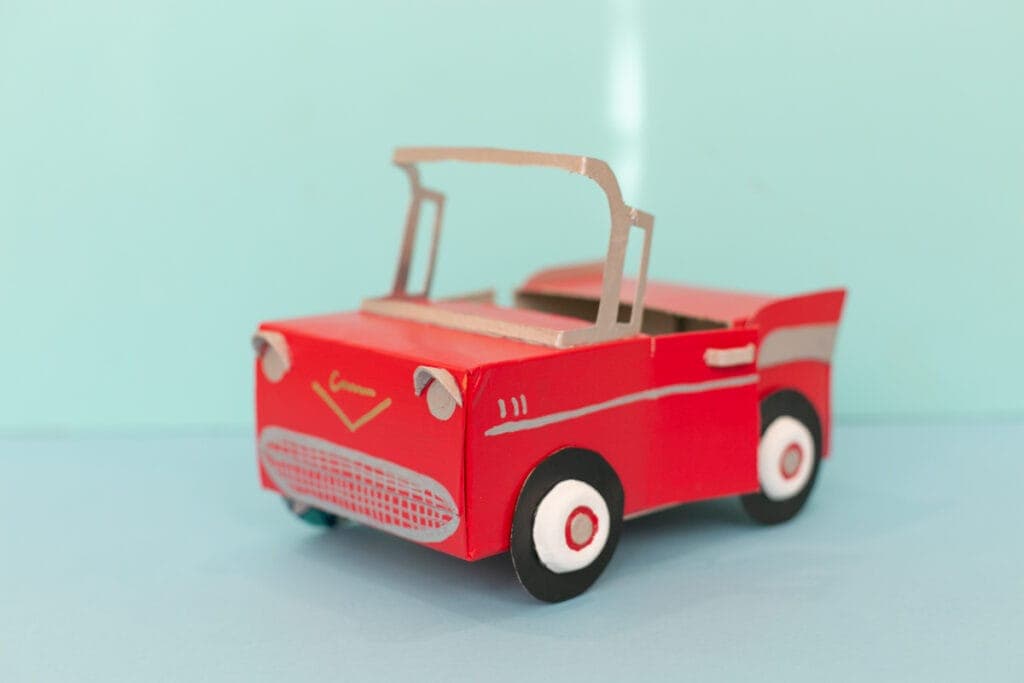 cardboard toy car