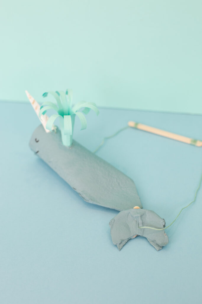 narwhal puppet toy DIY