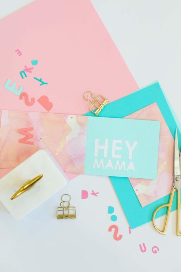 DIY Typography Mother's Day Cards