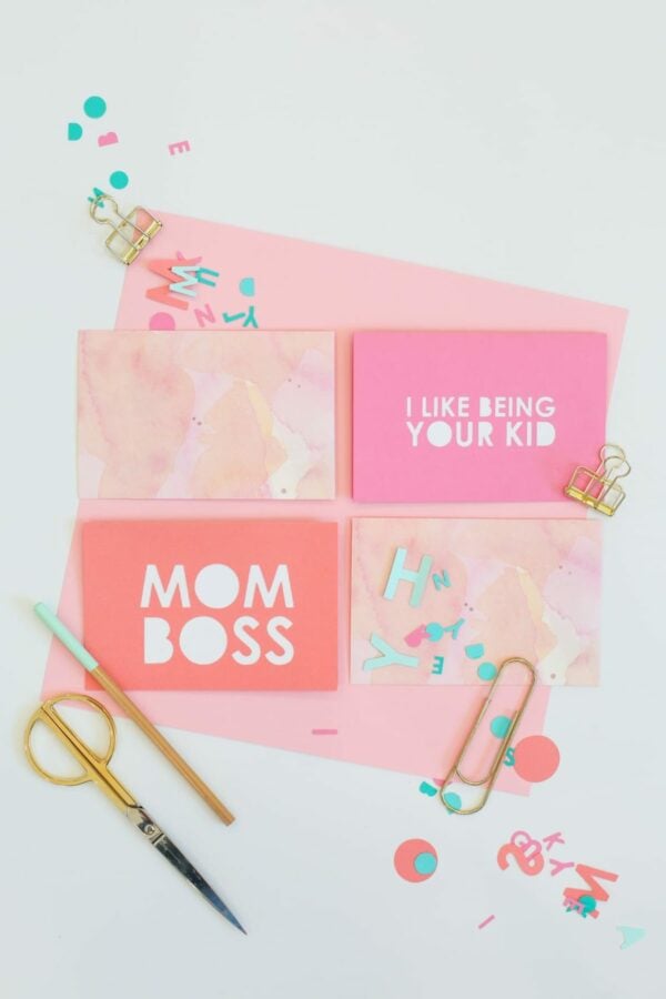 DIY Typography Mother's Day Cards