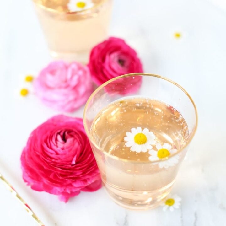 Rose cordial spring cocktail