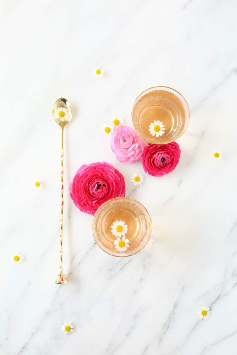 Rose cordial spring cocktail