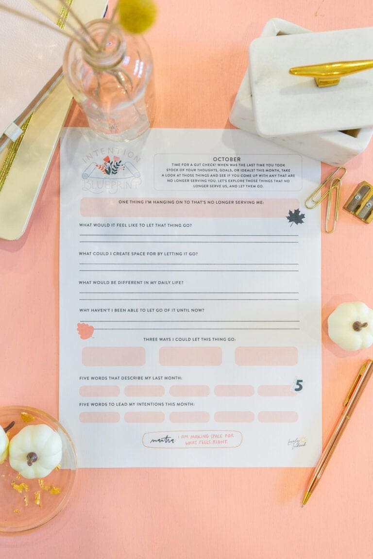 October Intention Blueprint