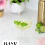 how to make a basil gimlet cocktail