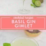 how to make a basil gimlet cocktail