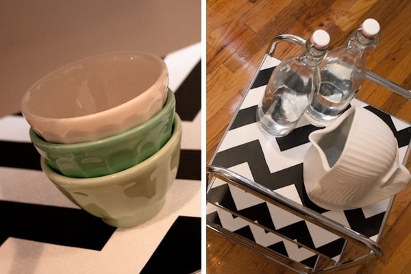 diy chevron contact paper