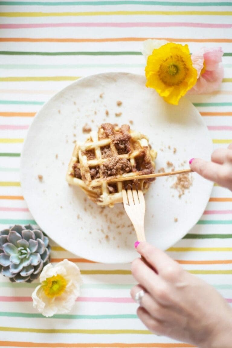 Crumb Coffeecake Waffles