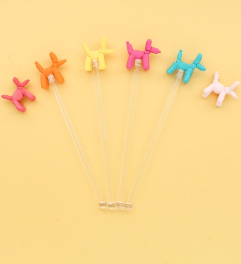 DIY Balloon Animal Drink Stirrers