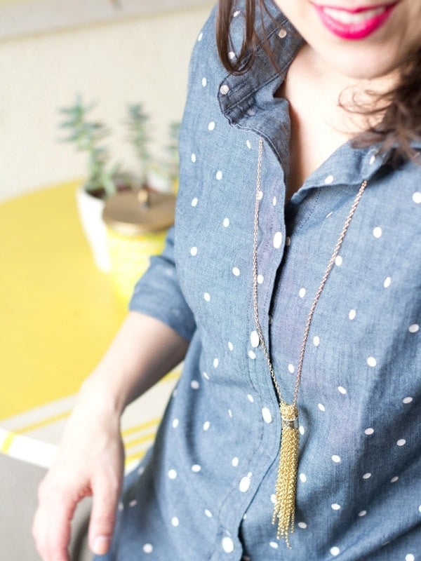 DIY Chain Tassel Necklace