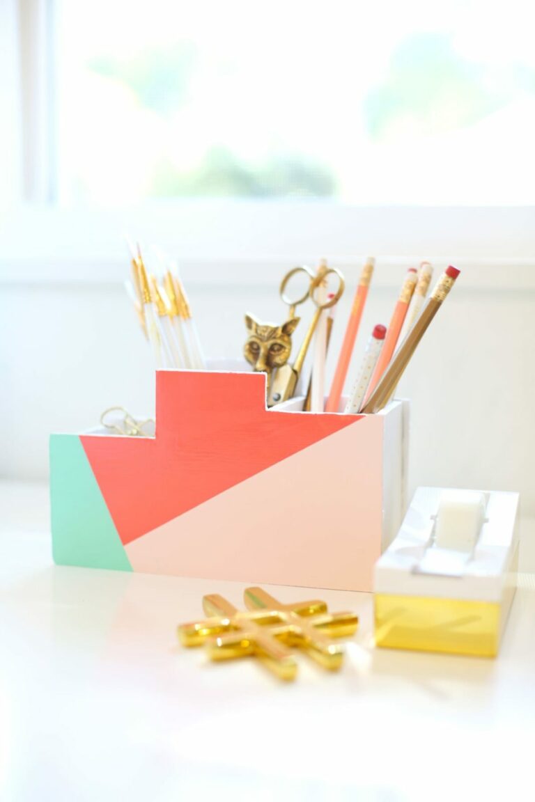 DIY Modern Desktop Organizer