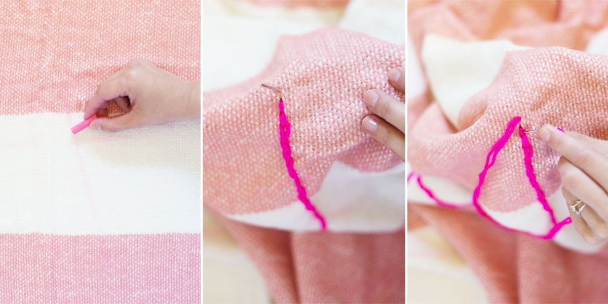 DIY Giant Embroidery Picnic Blanket