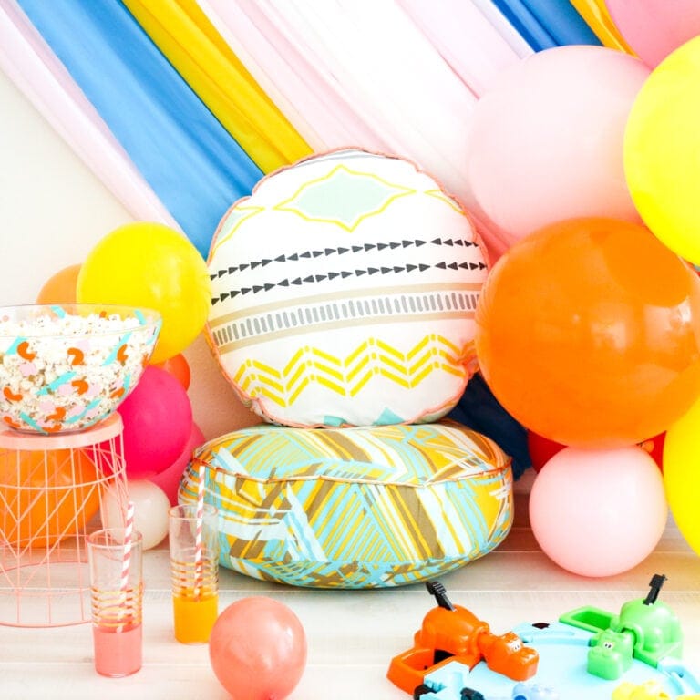 DIY Large Colorful Floor Pillows