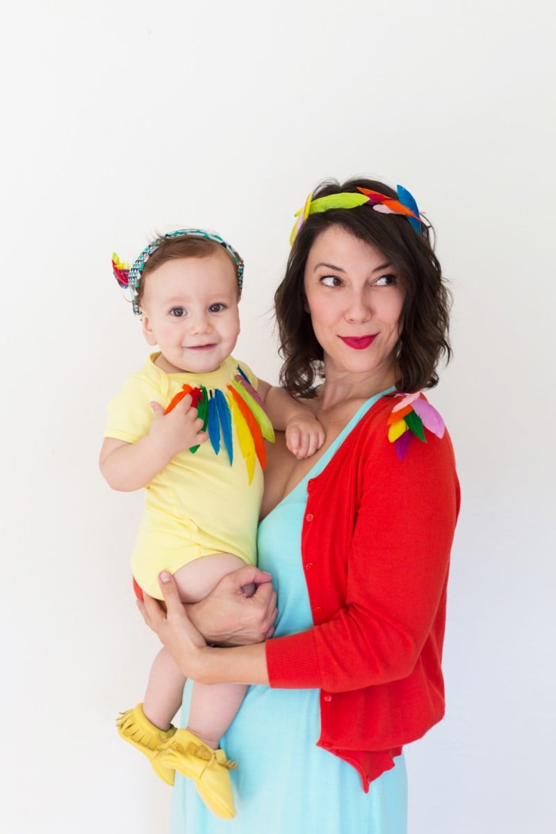DIY Mom and Baby Bird Halloween Costume