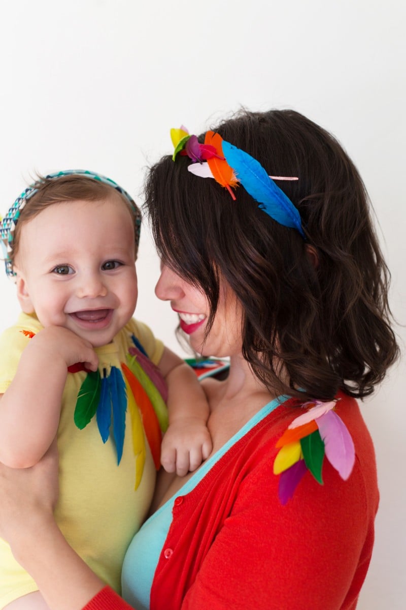 DIY Mom and Baby Bird Halloween Costume