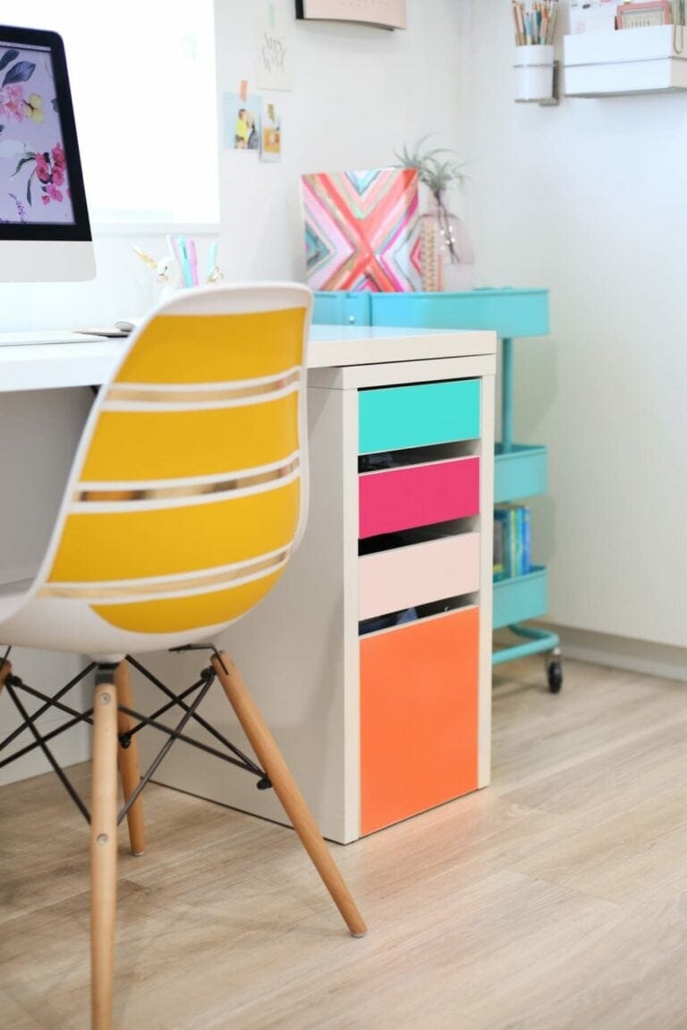 DIY No-Paint Colorful Drawers