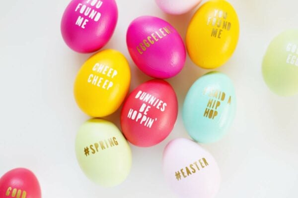 DIY Typography Easter Eggs