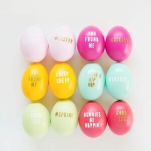 DIY Typography Easter Eggs