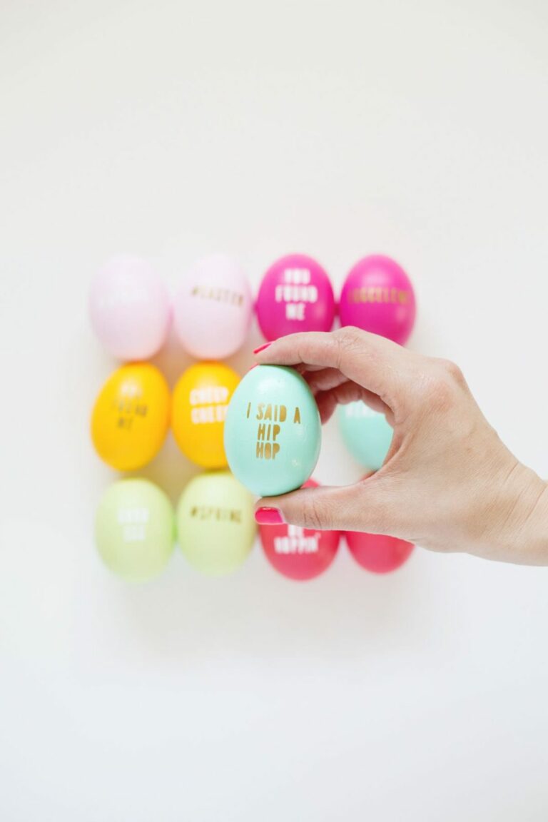 DIY Typography Easter Eggs