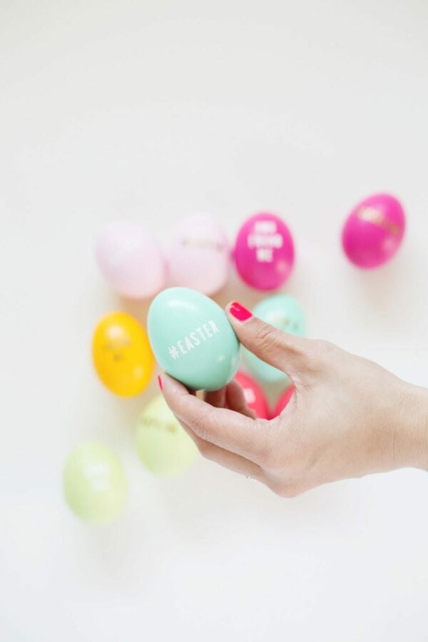 DIY Typography Easter Eggs