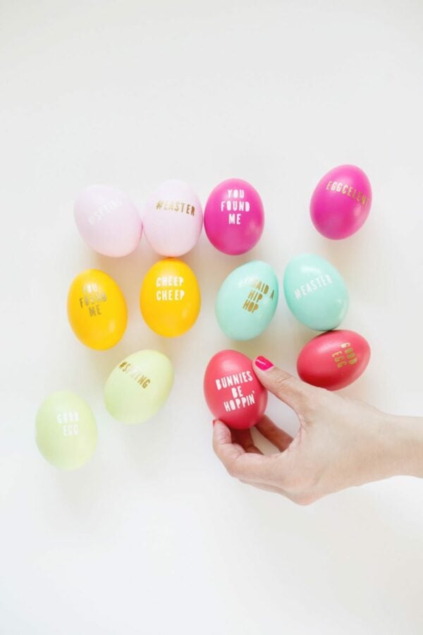 DIY Typography Easter Eggs