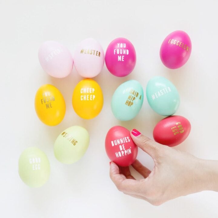 DIY Typography Easter Eggs