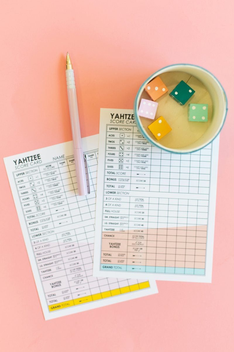 How to Make a DIY Yahtzee Game