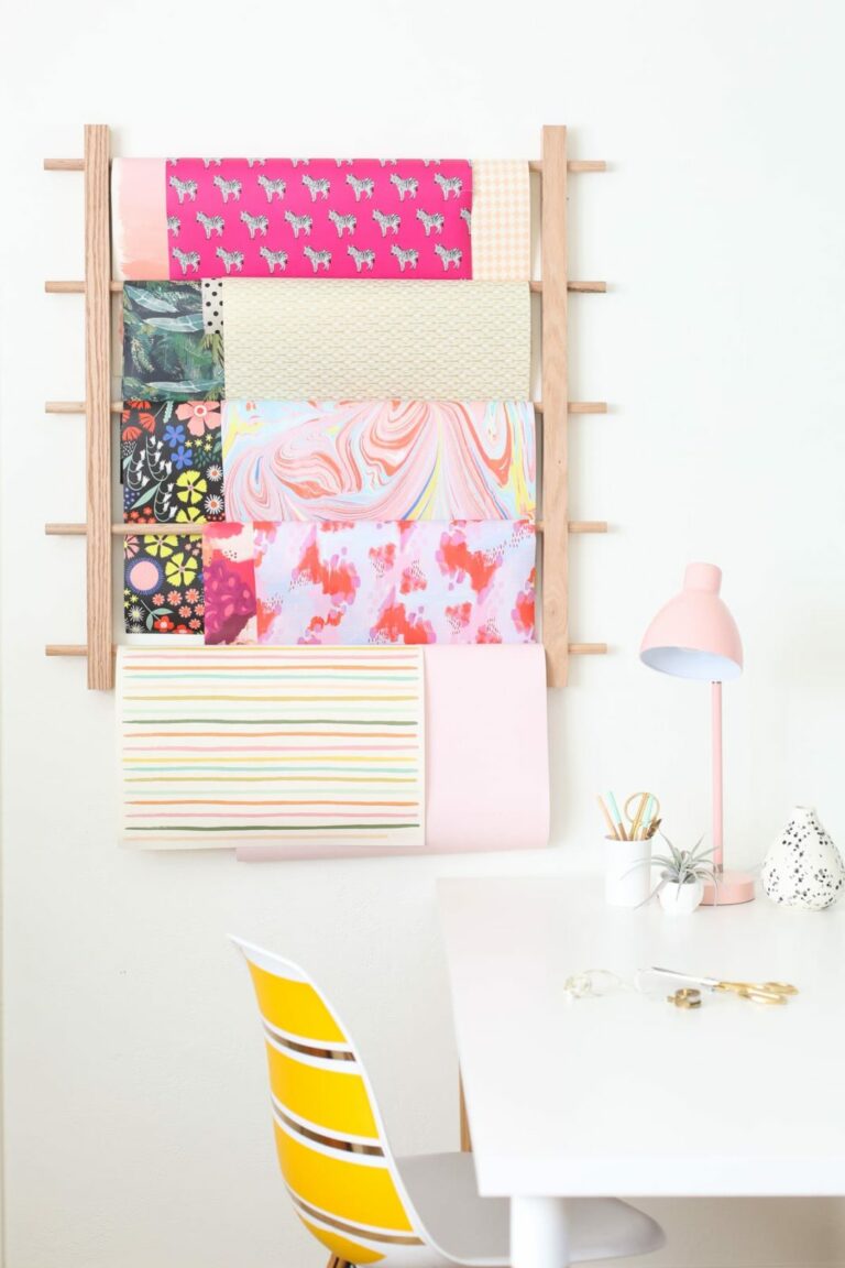 How to Make a Hanging Organizer for All Your Wrapping Paper 6