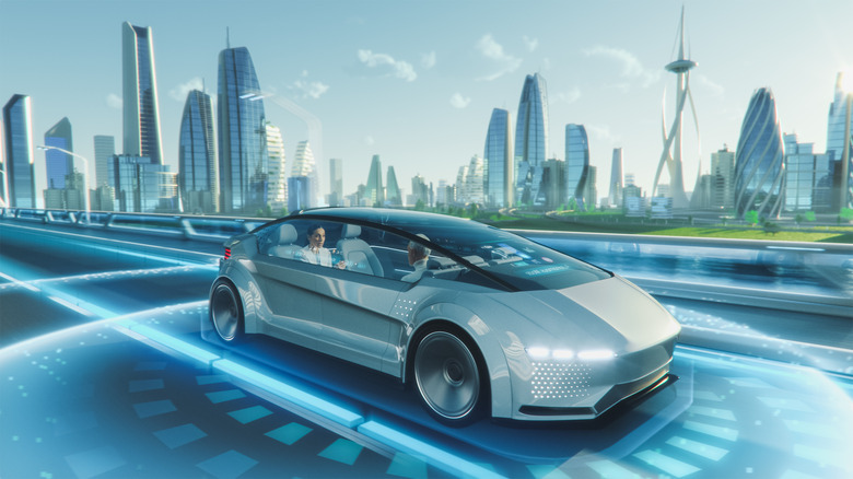 concept of a self driving car of the future