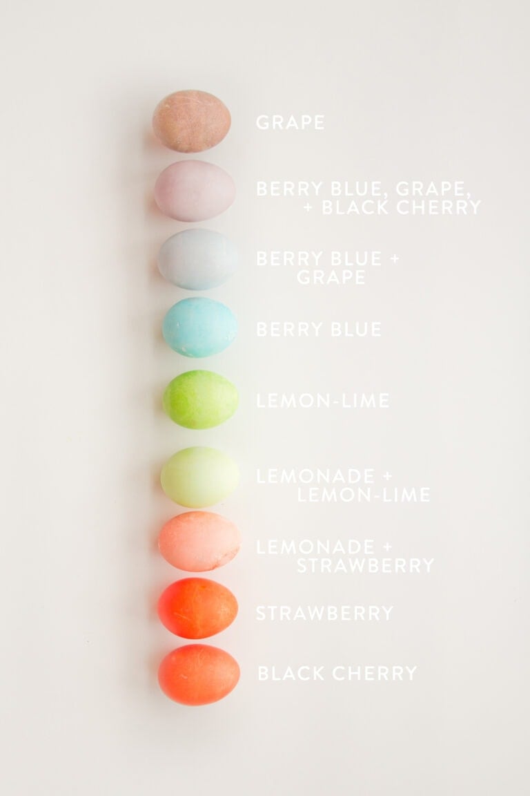 easter eggs dyed with kool-aid