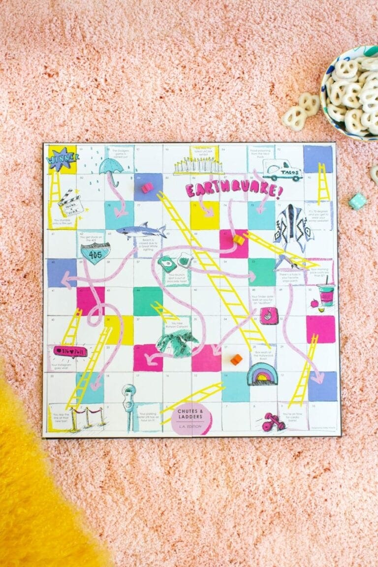 Download and print your own Los Angeles Chutes and Ladders Game