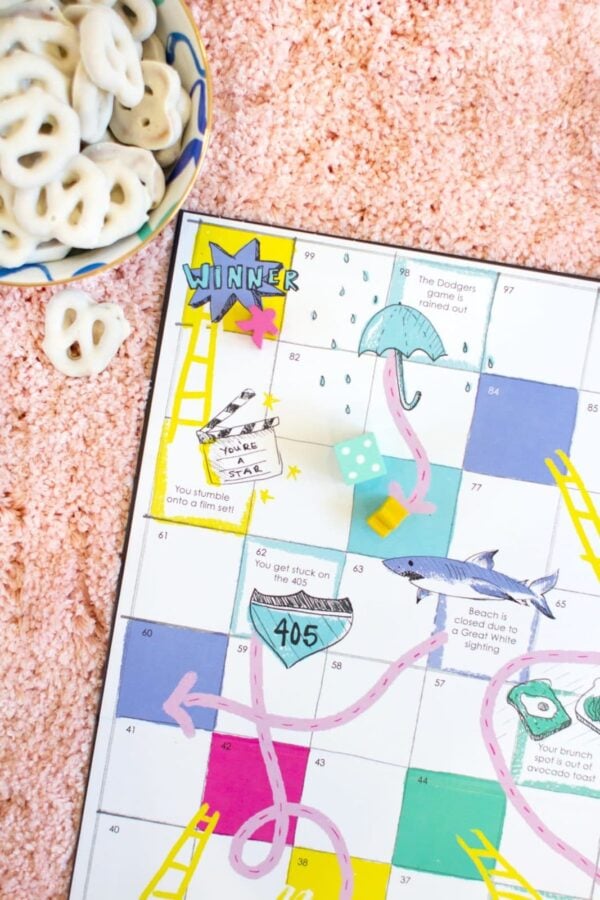 Download and print your own Los Angeles Chutes and Ladders Game