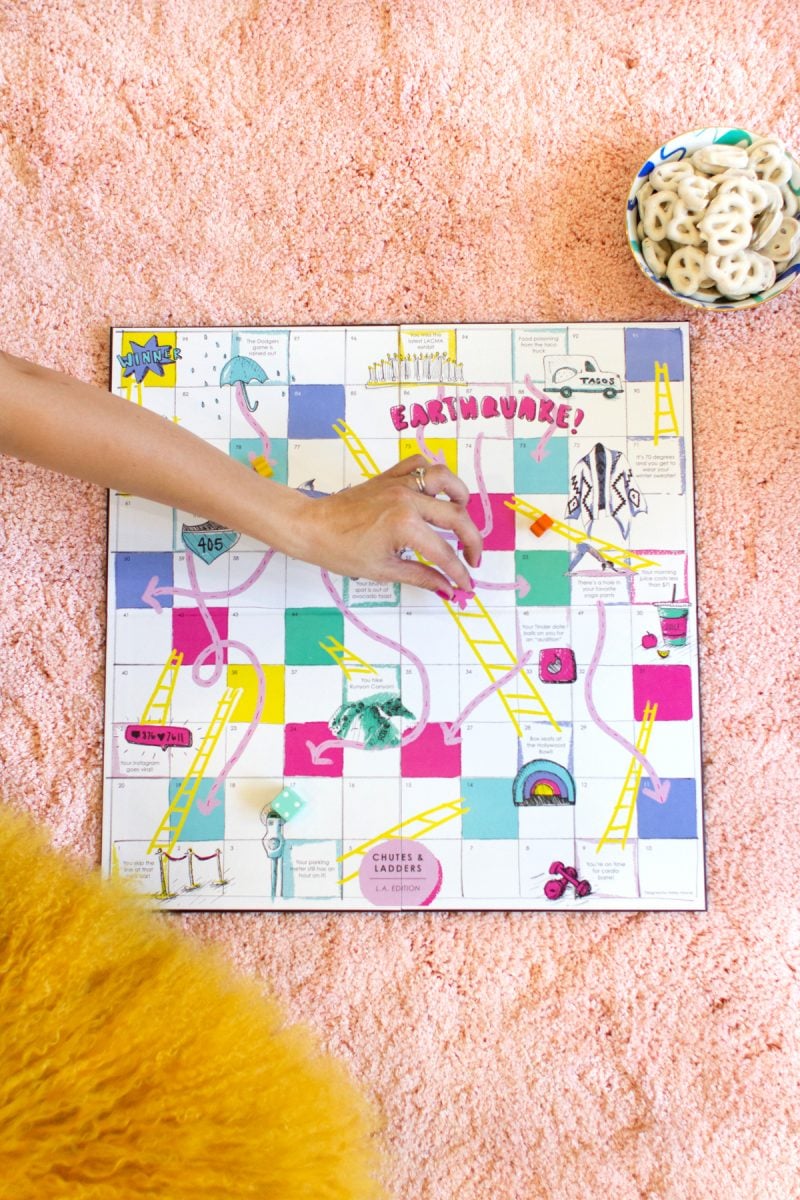 Download and print your own Los Angeles Chutes and Ladders Game