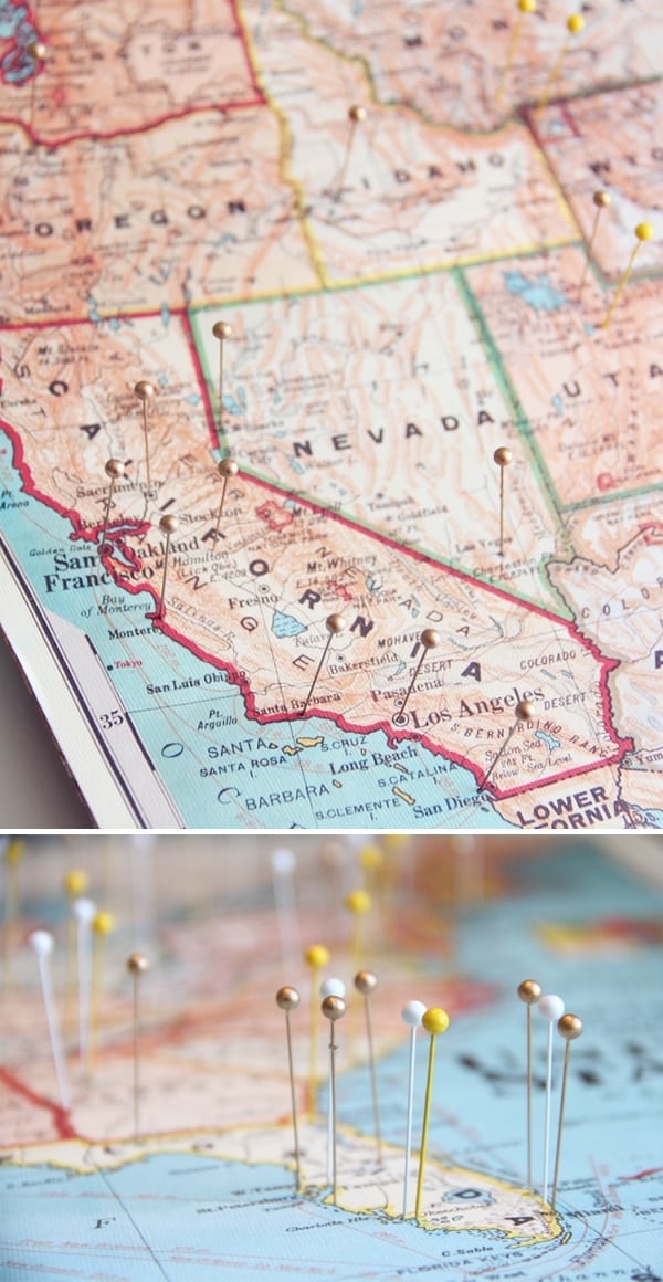 DIY Where I've Been Map